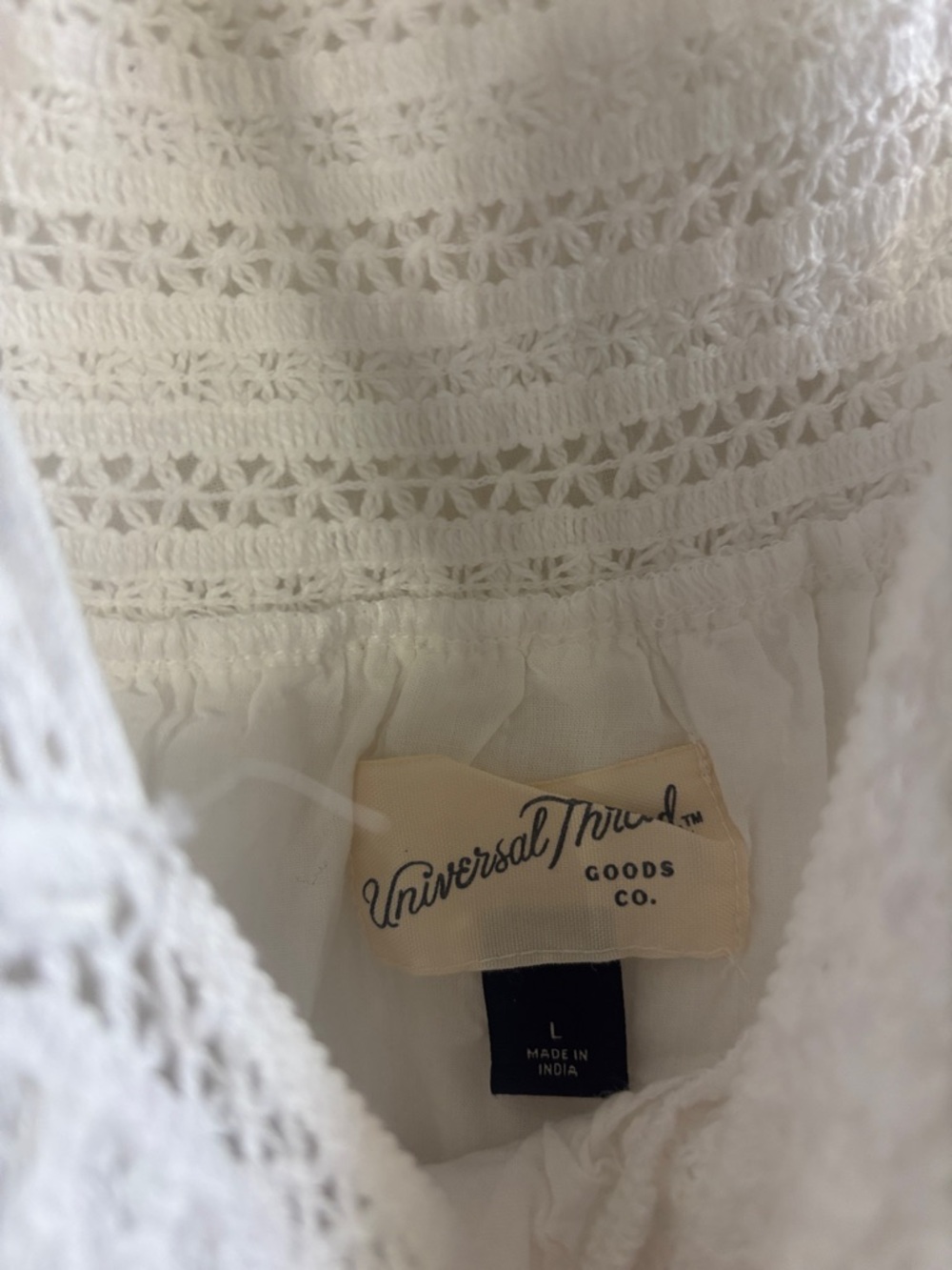 Universal Thread White Crochet Yoke Maxi Dress - Picture 2 of 3